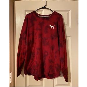 Maroon Tie Dye Crewneck